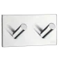 Self adhesive double hook SMEDBO BESLAGSBODEN - Polished chrome